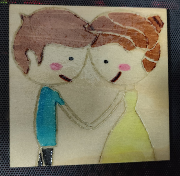 The first woodcarving painting as a 520 gift